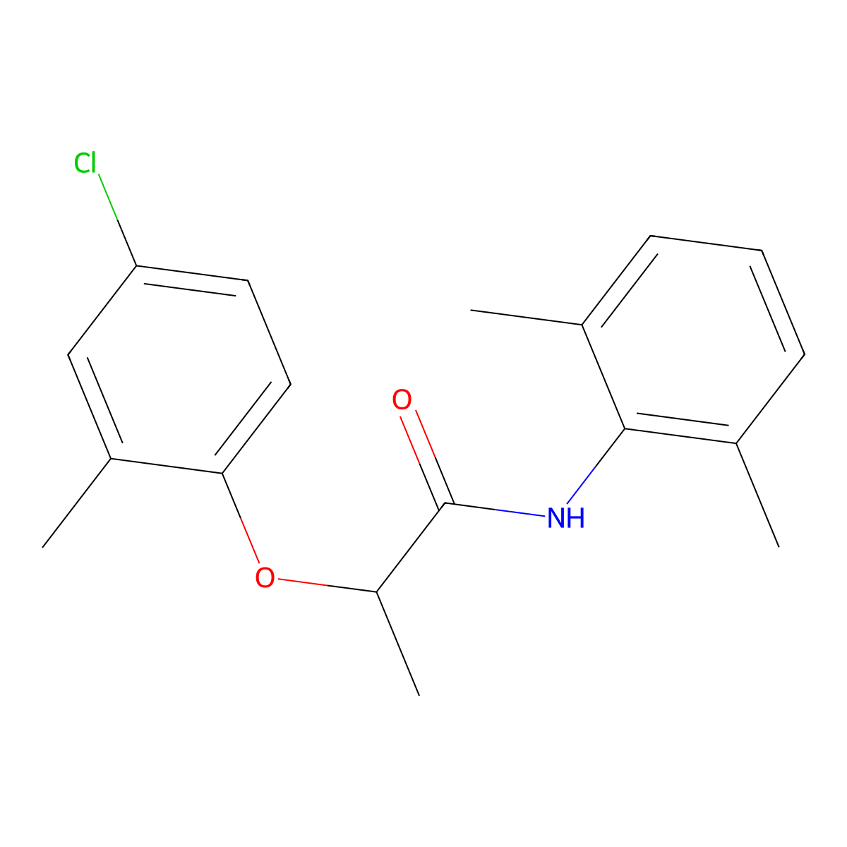 2-(4-chloro-2-methylphenoxy)-N-(2,6-dimethylphenyl)propanamide molecular structure, CAS 544411-59-8