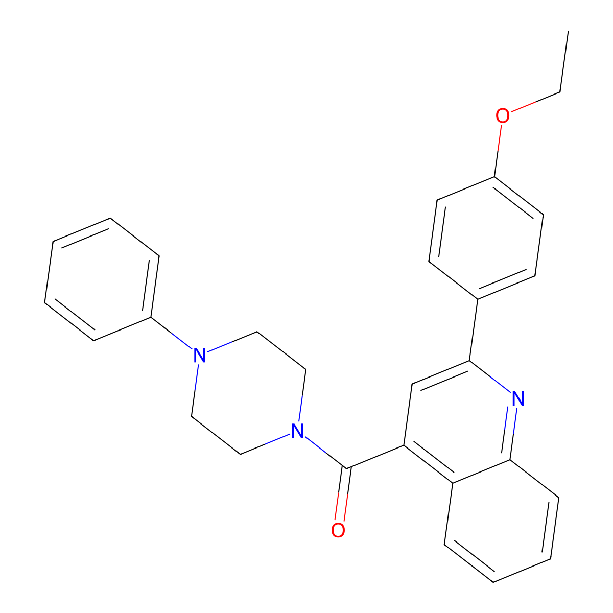 [2-(4-Ethoxyphenyl)quinolin-4-yl]-(4-phenylpiperazin-1-yl)methanone molecular structure, CAS 544412-79-5