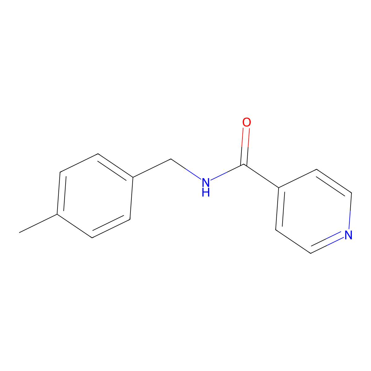 N-[(4-methylphenyl)methyl]pyridine-4-carboxamide molecular structure, CAS 544413-78-7