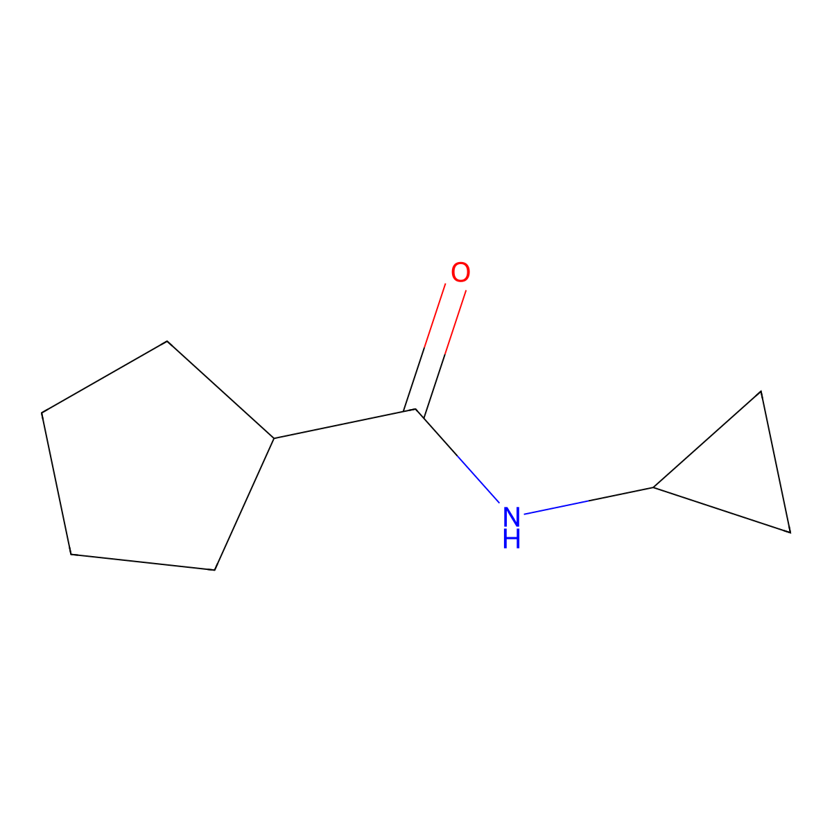 N-cyclopropylcyclopentanecarboxamide molecular structure, CAS 544414-79-1