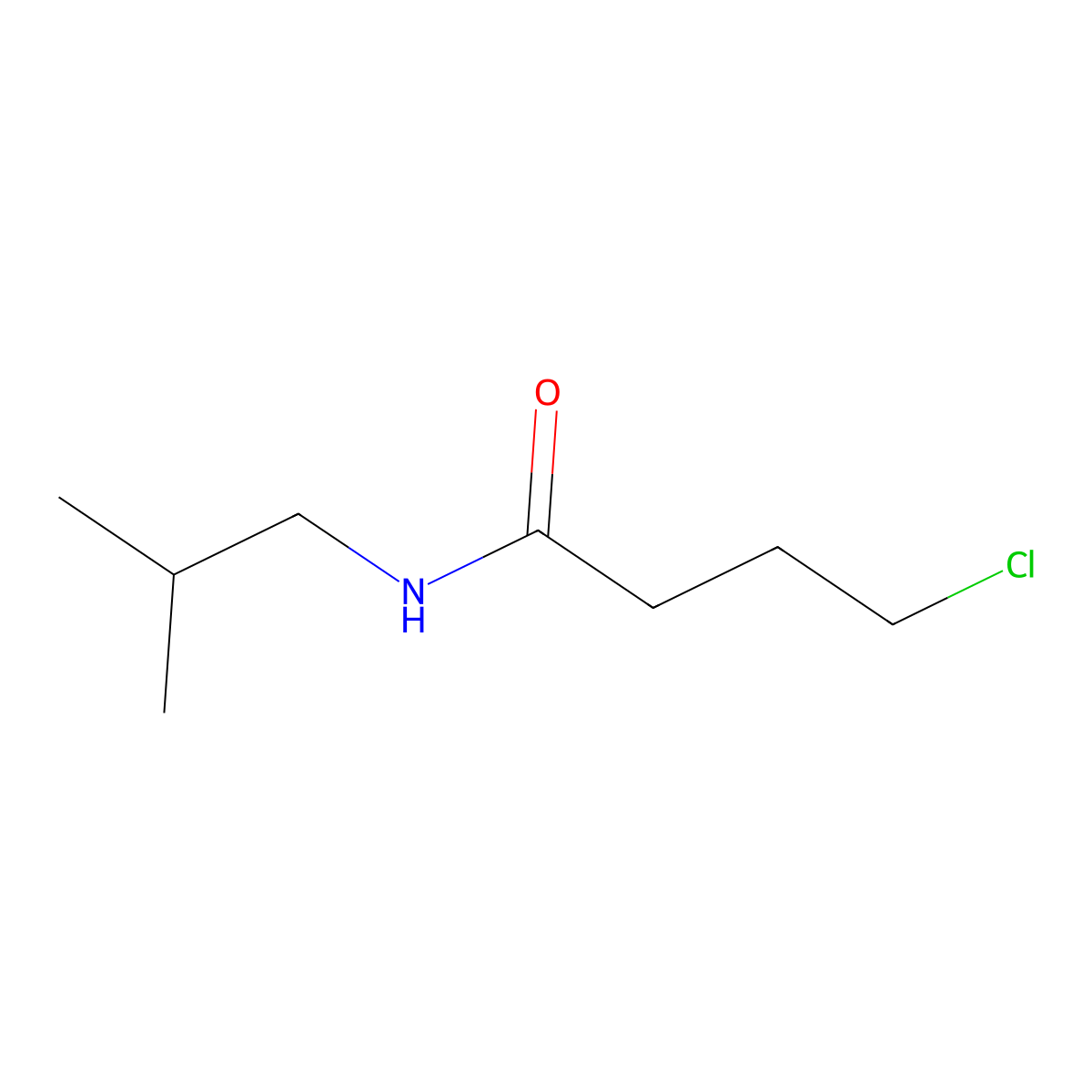 4-chloro-N-(2-methylpropyl)butanamide molecular structure, CAS 544416-14-0