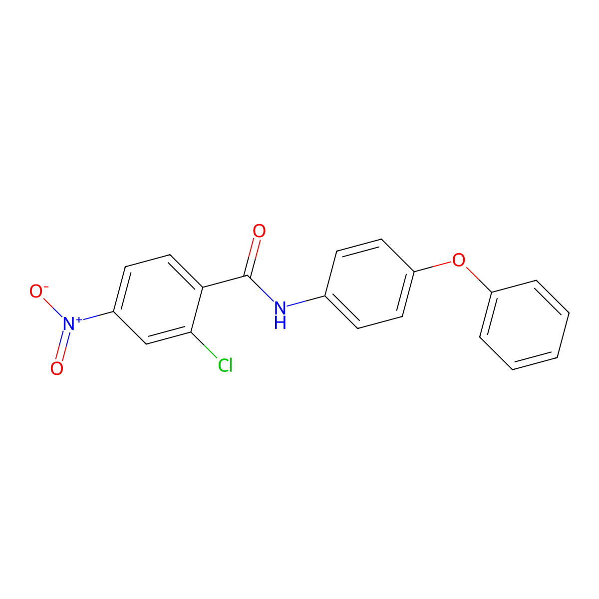2-chloro-4-nitro-N-(4-phenoxyphenyl)benzamide molecular structure, CAS 544419-17-2