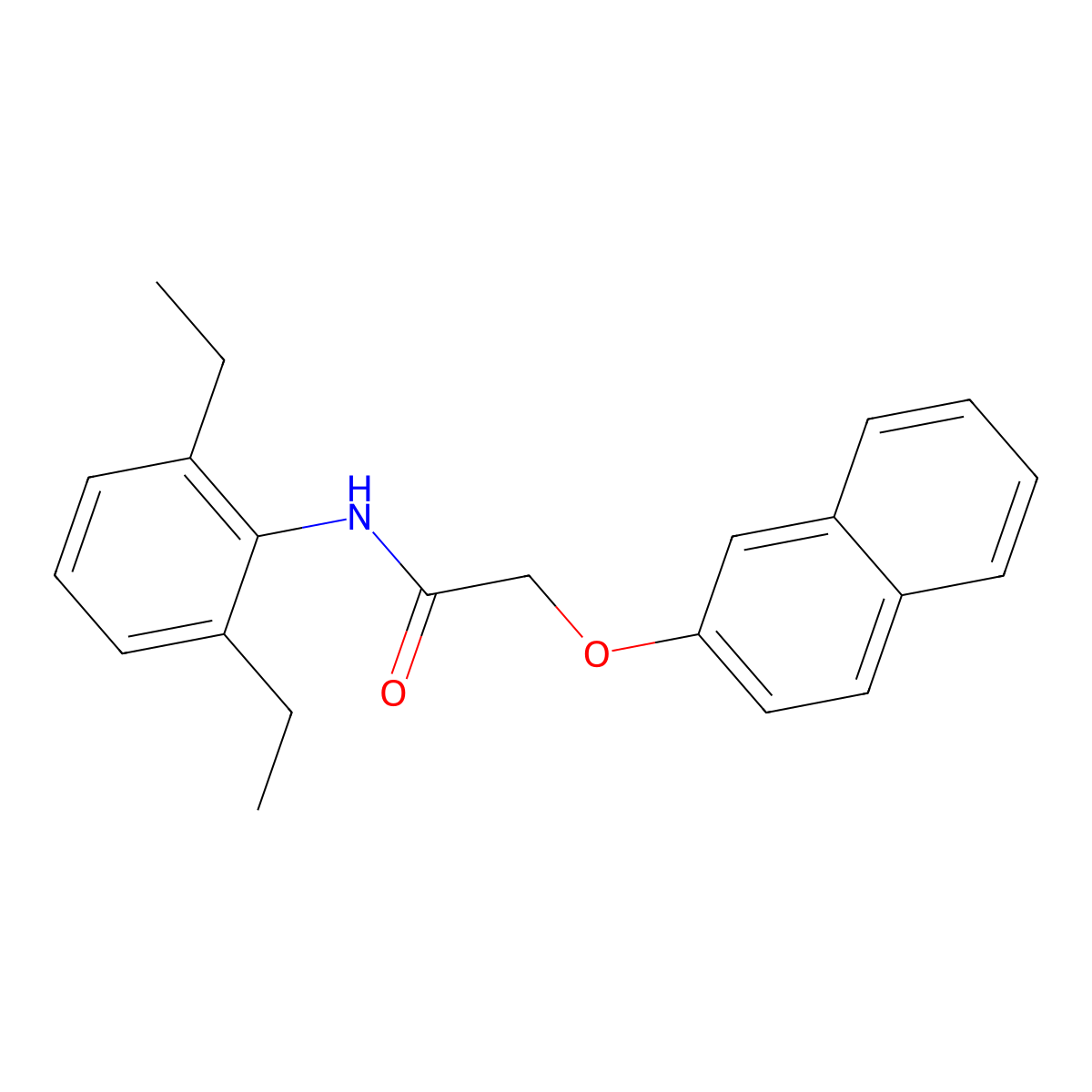 N-(2,6-diethylphenyl)-2-(2-naphthyloxy)acetamide molecular structure, CAS 544419-21-8