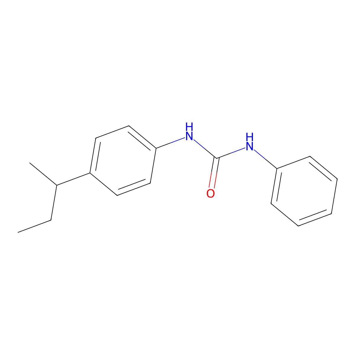 1-(4-Butan-2-ylphenyl)-3-phenylurea molecular structure, CAS 544419-45-6