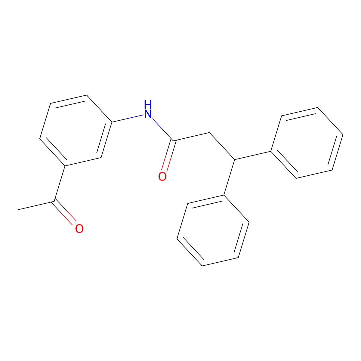 N-(3-acetylphenyl)-3,3-diphenylpropanamide molecular structure, CAS 544419-46-7