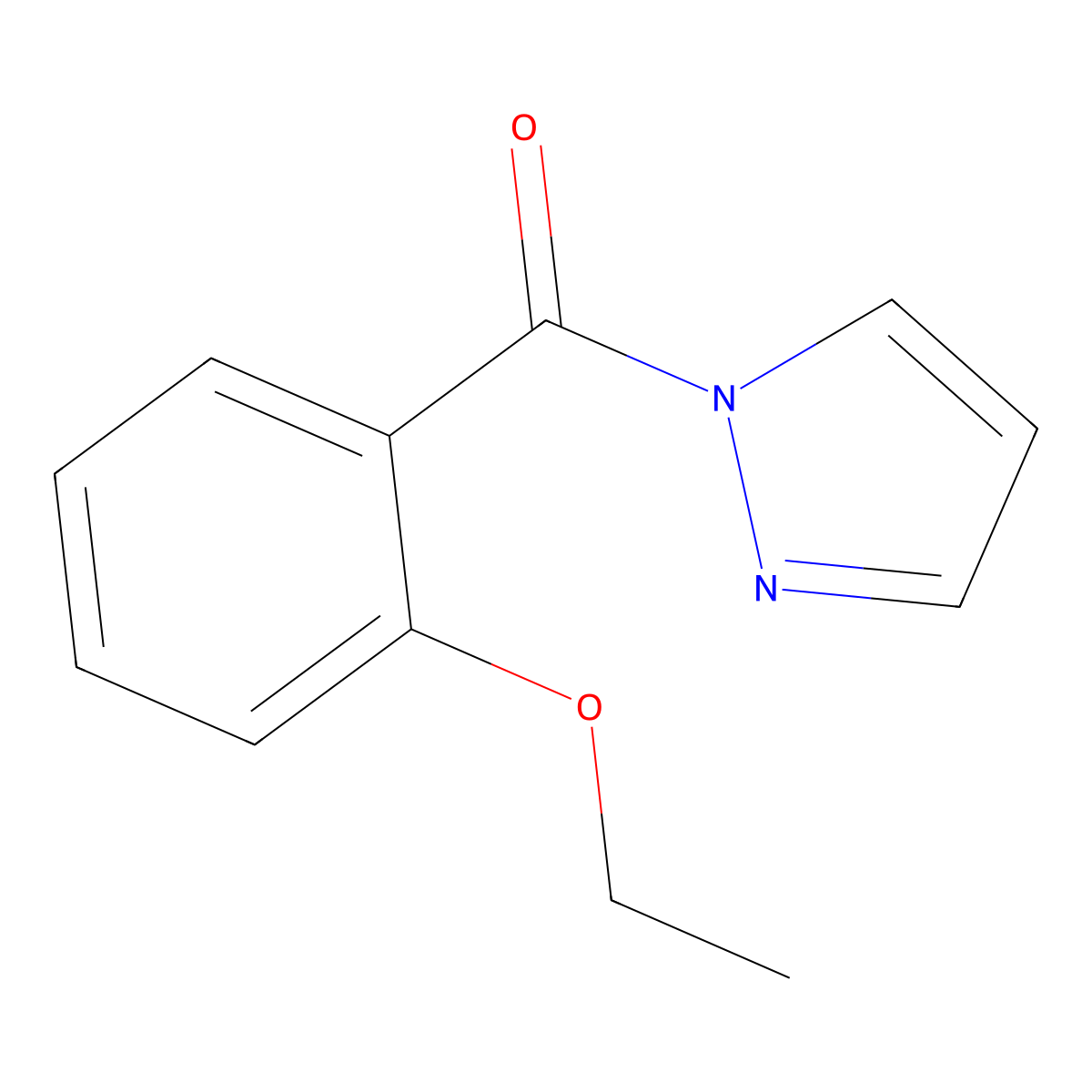 (2-ethoxyphenyl)(1H-pyrazol-1-yl)methanone molecular structure, CAS 544420-63-5