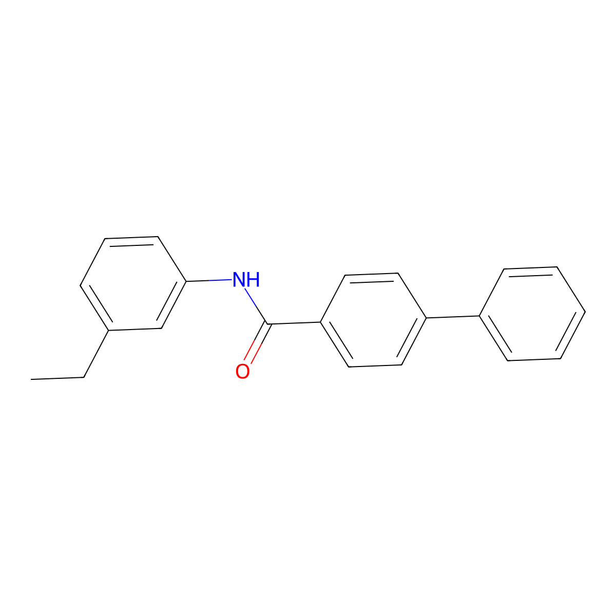 N-(3-ethylphenyl)[1,1'-biphenyl]-4-carboxamide molecular structure, CAS 544420-67-9