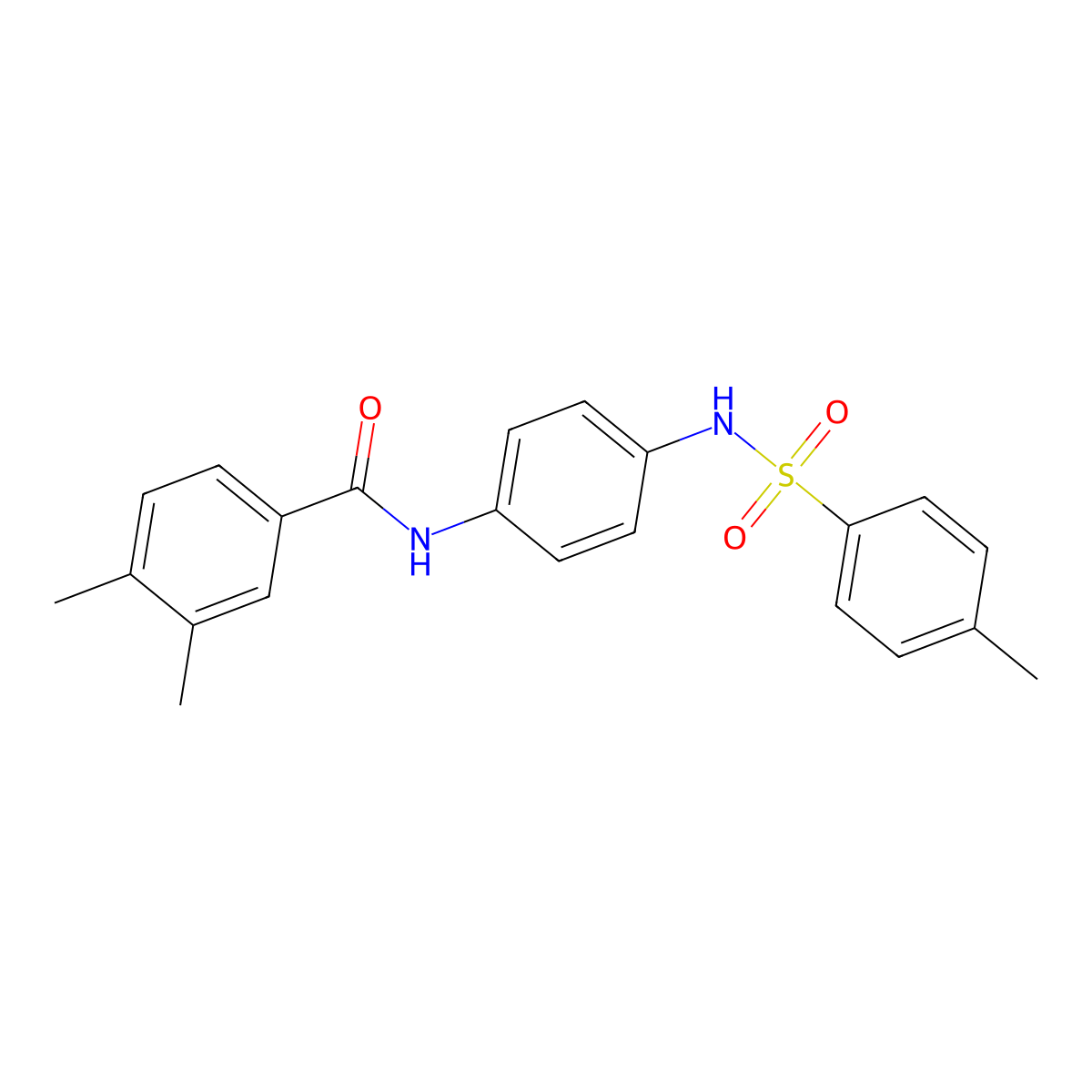 3,4-dimethyl-N-[4-[(4-methylphenyl)sulfonylamino]phenyl]benzamide molecular structure, CAS 544421-46-7