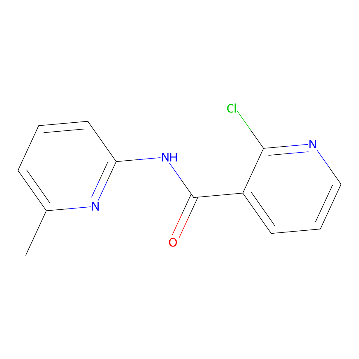 2-chloro-N-(6-methylpyridin-2-yl)pyridine-3-carboxamide molecular structure, CAS 544421-74-1