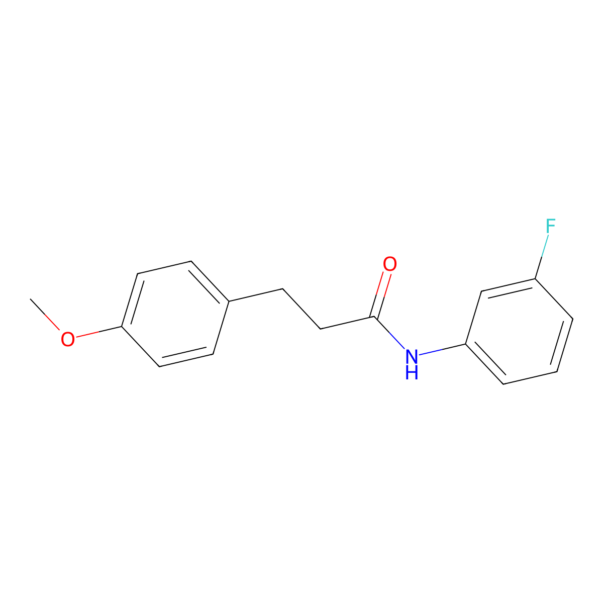 N-(3-fluorophenyl)-3-(4-methoxyphenyl)propanamide molecular structure, CAS 544422-40-4