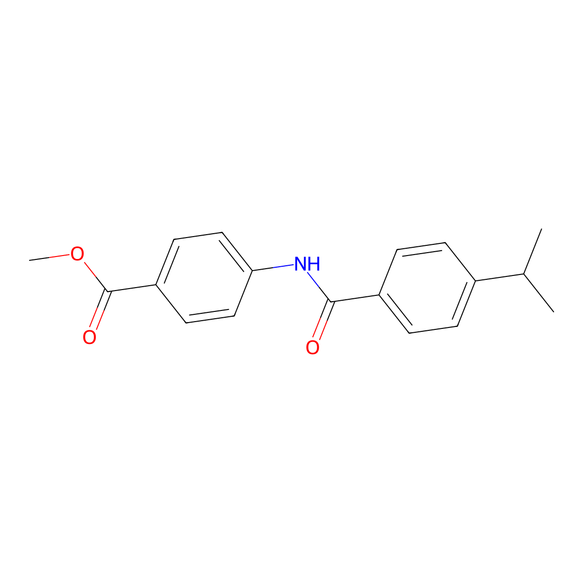 Methyl 4-{[4-(methylethyl)phenyl]carbonylamino}benzoate molecular structure, CAS 544422-90-4