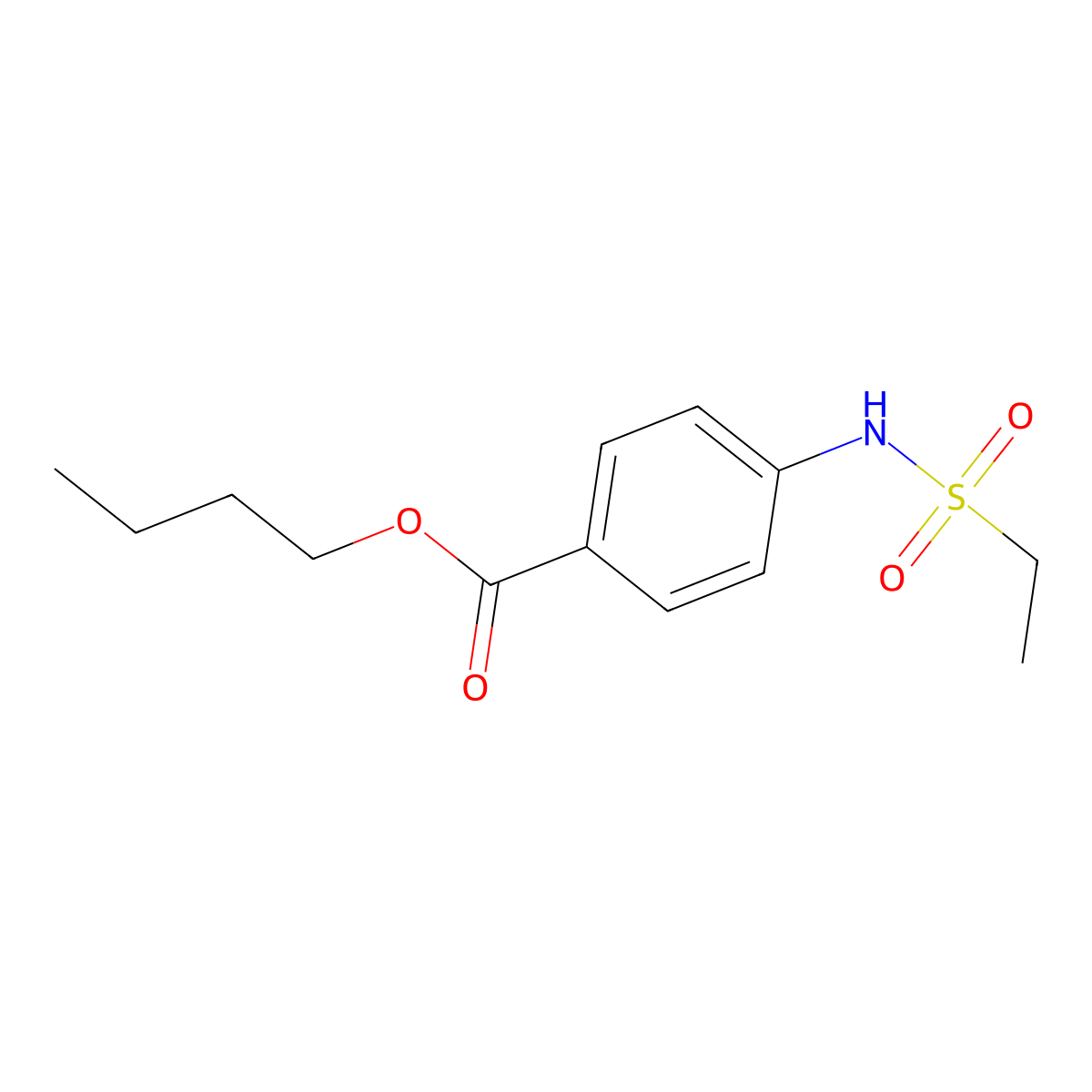 Butyl 4-[(ethylsulfonyl)amino]benzoate molecular structure, CAS 544423-14-5