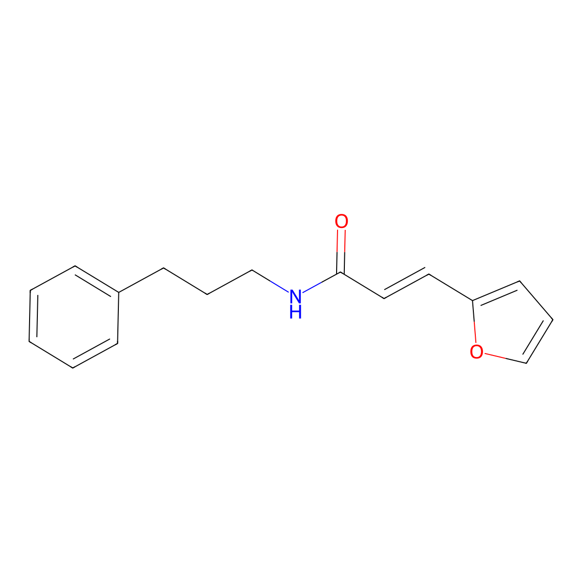 3-(furan-2-yl)-N-(3-phenylpropyl)prop-2-enamide molecular structure, CAS 544423-22-5