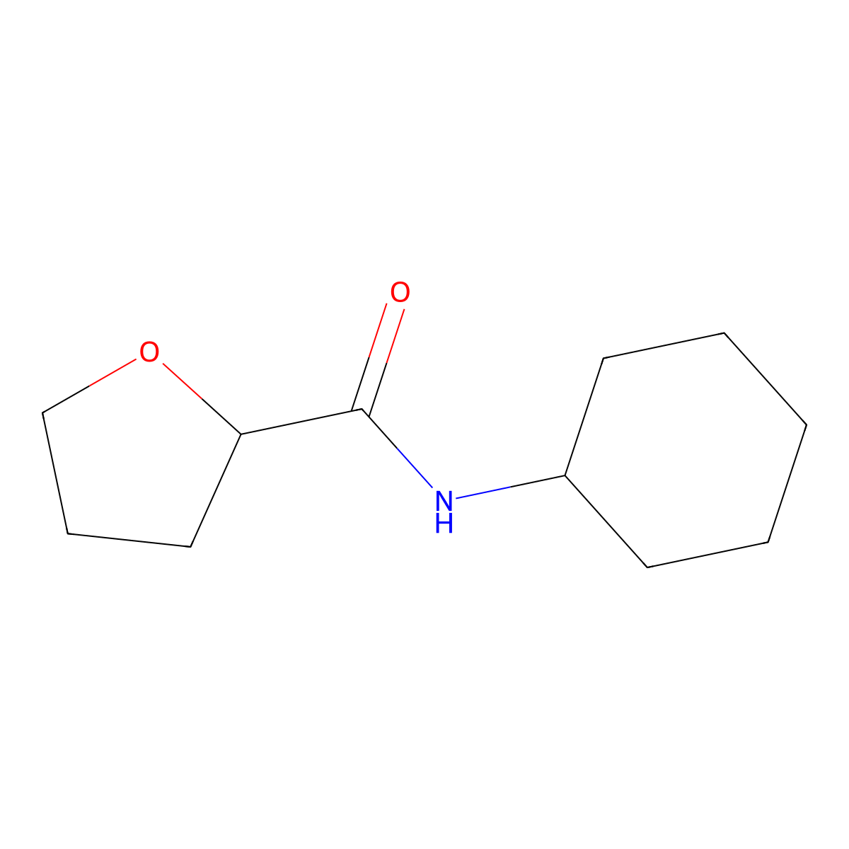 N-cyclohexyloxolane-2-carboxamide molecular structure, CAS 544425-90-3