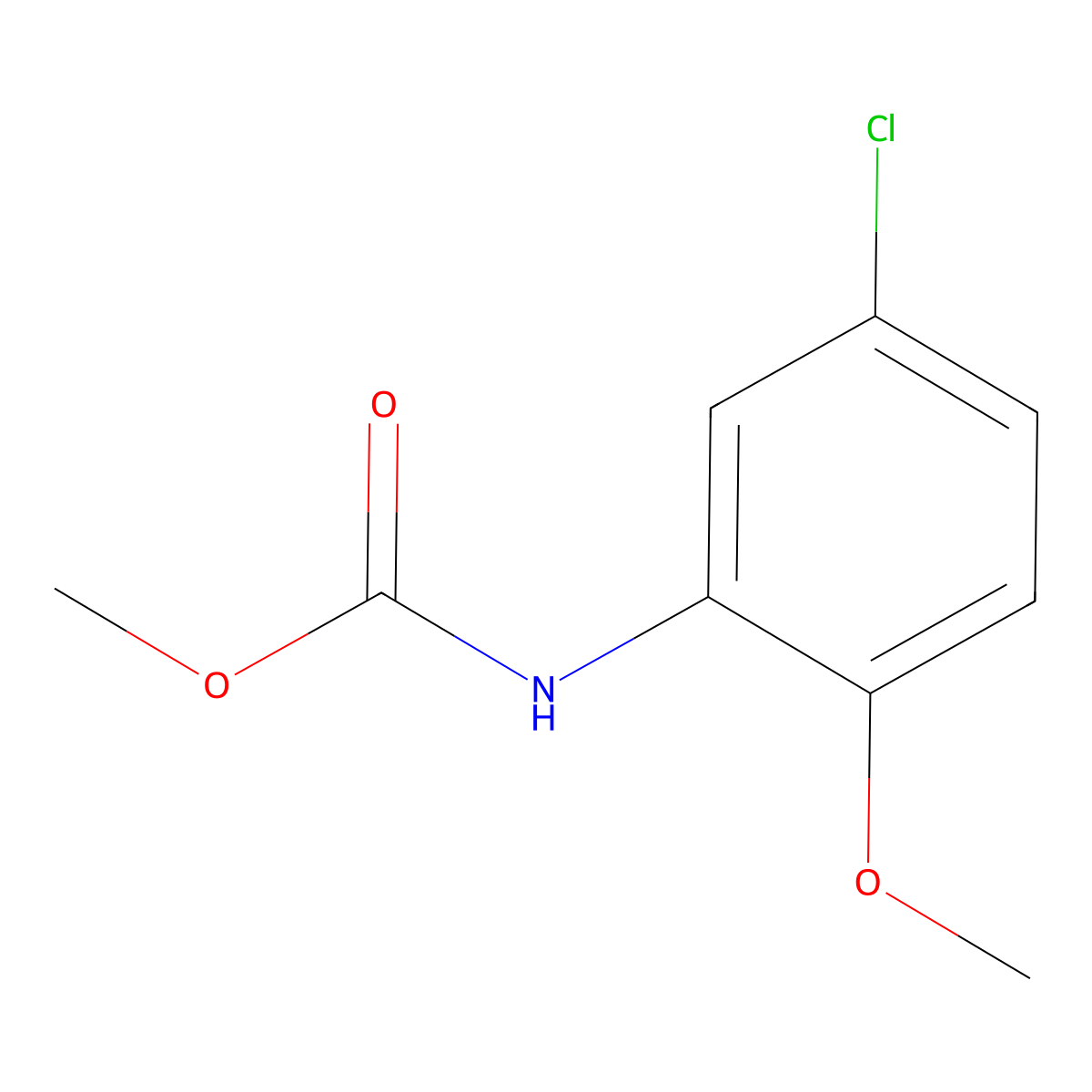 methyl N-(5-chloro-2-methoxyphenyl)carbamate molecular structure, CAS 544426-17-7