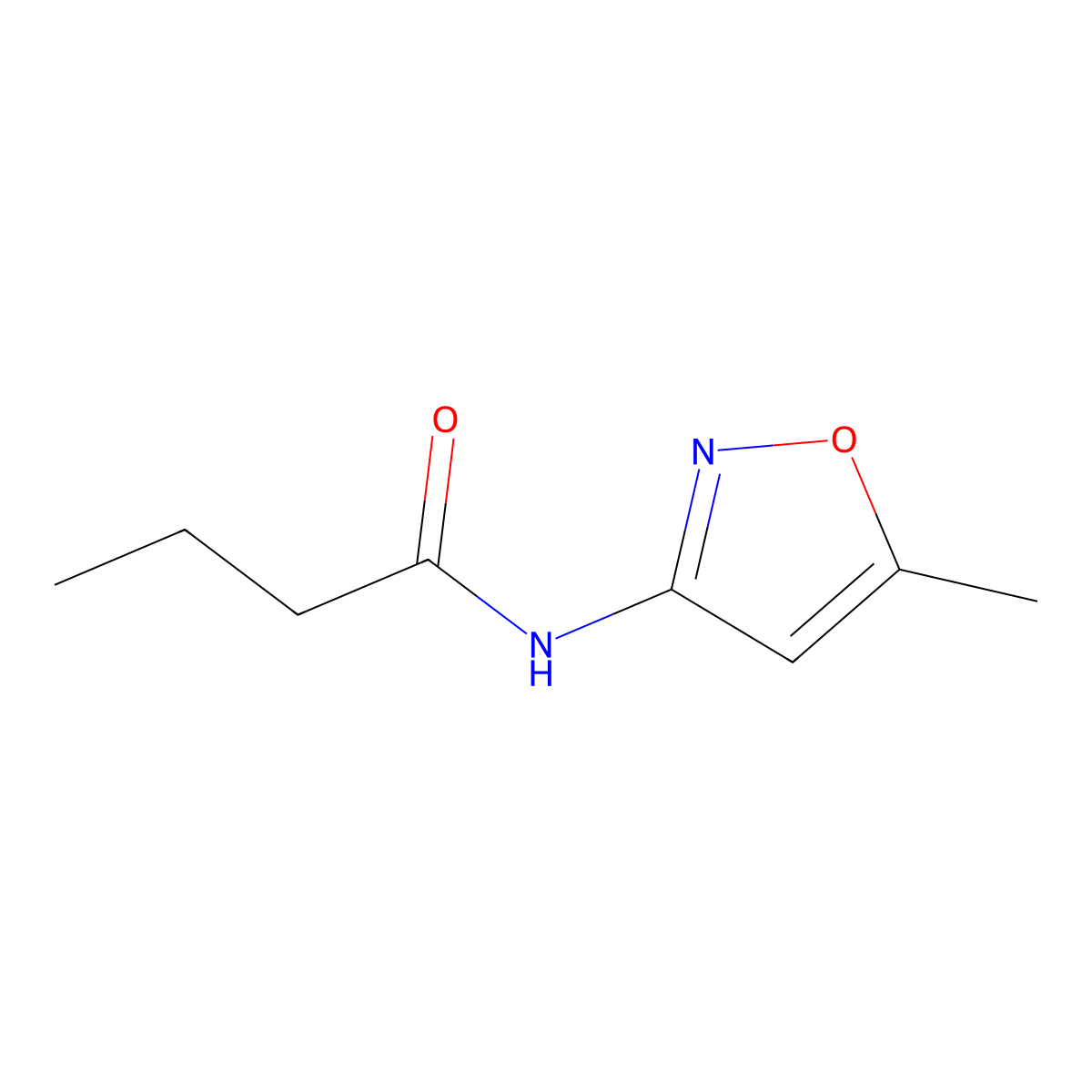 N-(5-Methylisoxazol-3-yl)butyramide molecular structure, CAS 544426-28-0