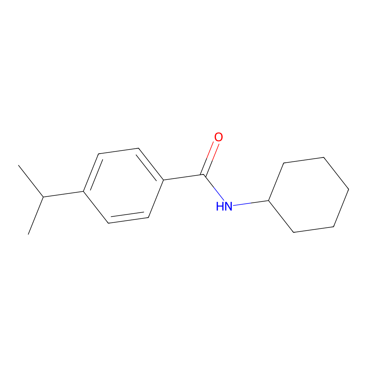 N-cyclohexyl-4-isopropylbenzamide molecular structure, CAS 544427-14-7