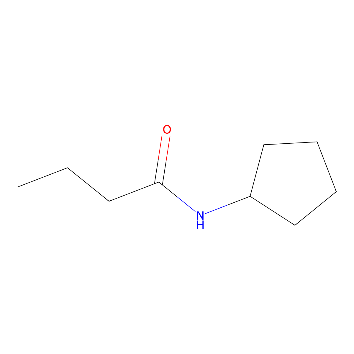 N-cyclopentylbutanamide molecular structure, CAS 544427-22-7