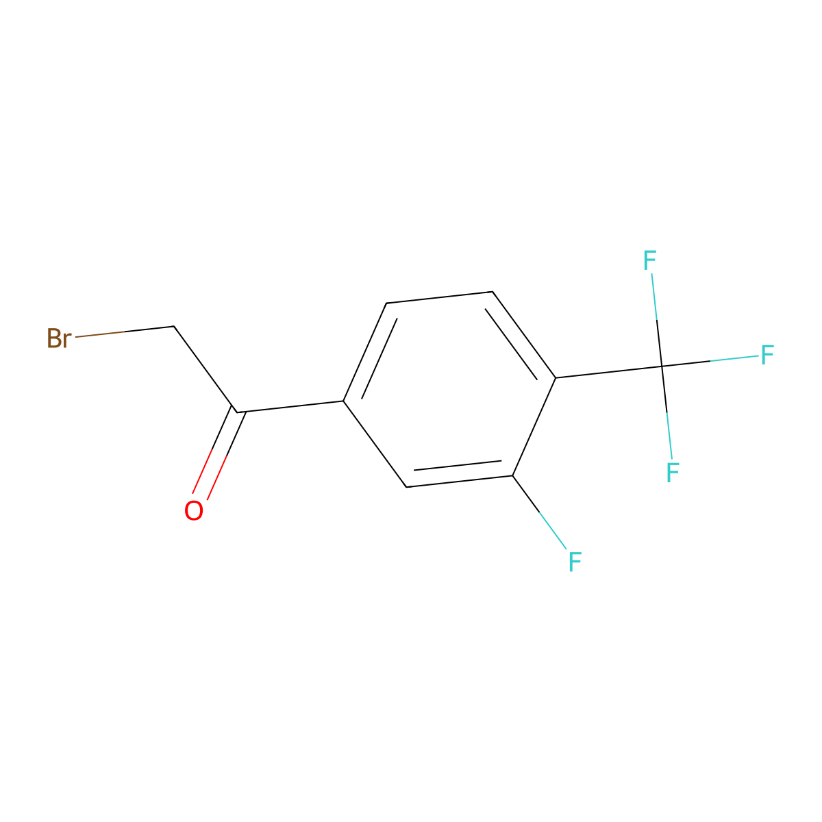 3-Fluoro-4-(trifluoromethyl)phenacyl bromide molecular structure, CAS 544429-22-3