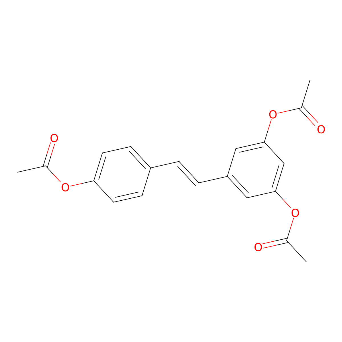Resveratrol triacetate molecular structure, CAS 54443-64-0