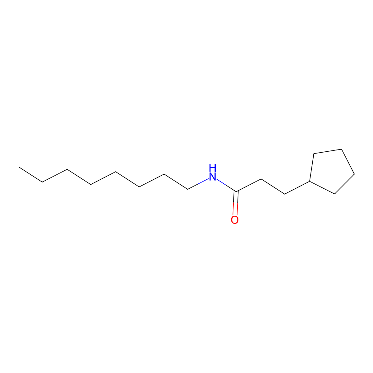 Propanamide, 3-cyclopentyl-N-octyl- molecular structure, CAS 544431-12-1