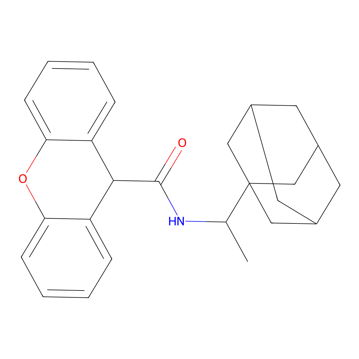 N-[1-(1-adamantyl)ethyl]-9H-xanthene-9-carboxamide molecular structure, CAS 544431-80-3