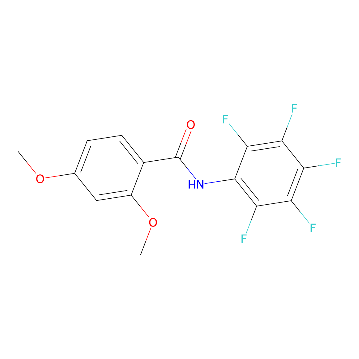 2,4-dimethoxy-N-(pentafluorophenyl)benzamide molecular structure, CAS 544432-94-2