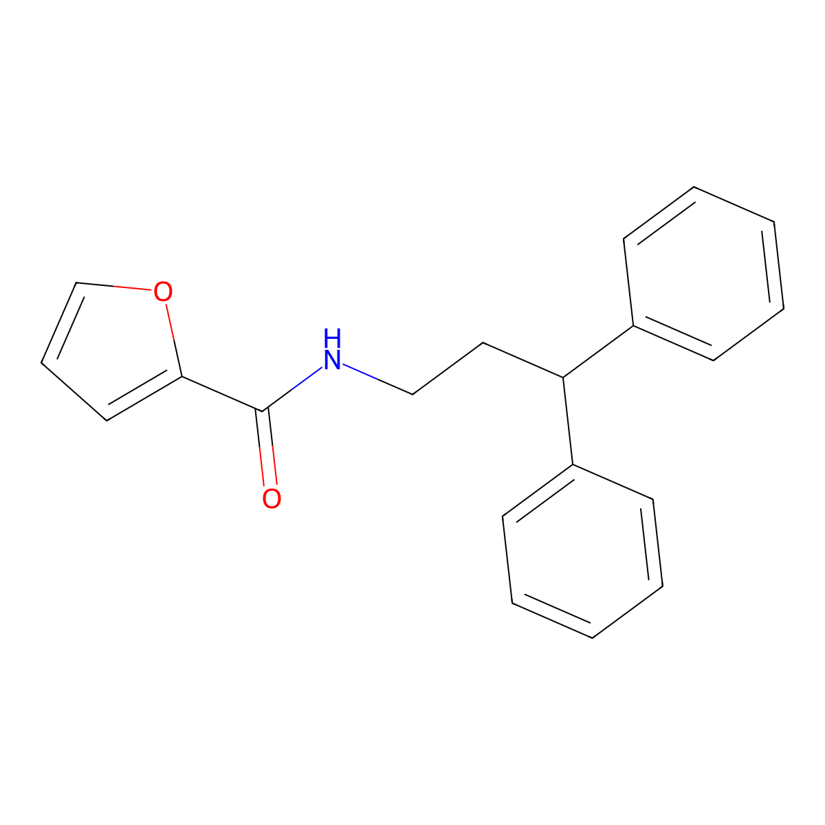 N-(3,3-diphenylpropyl)furan-2-carboxamide molecular structure, CAS 544433-44-5
