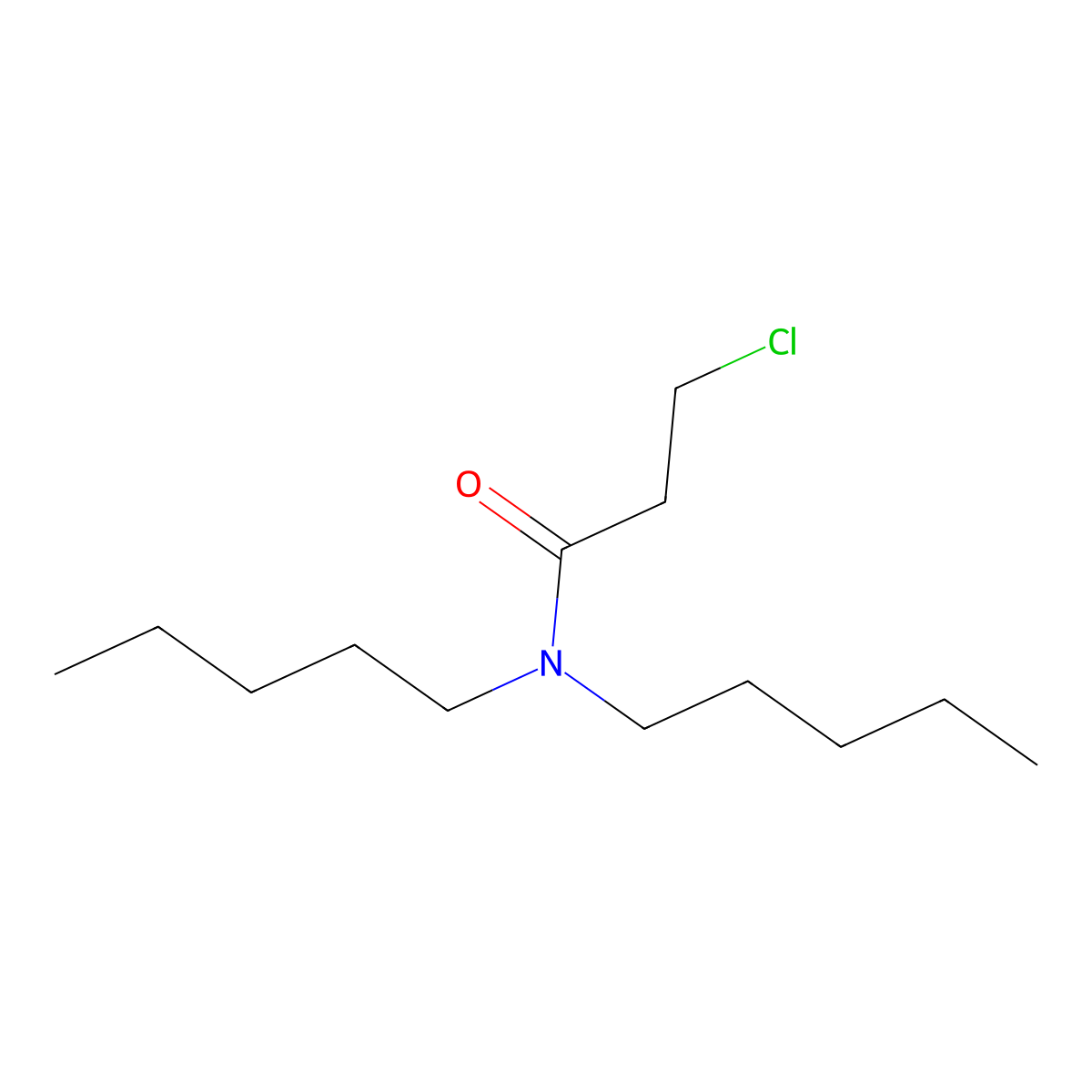 3-chloro-N,N-dipentylpropanamide molecular structure, CAS 544433-45-6