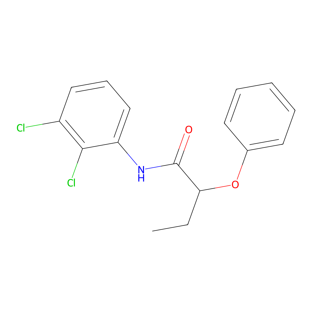 N-(2,3-dichlorophenyl)-2-phenoxybutanamide molecular structure, CAS 544433-56-9