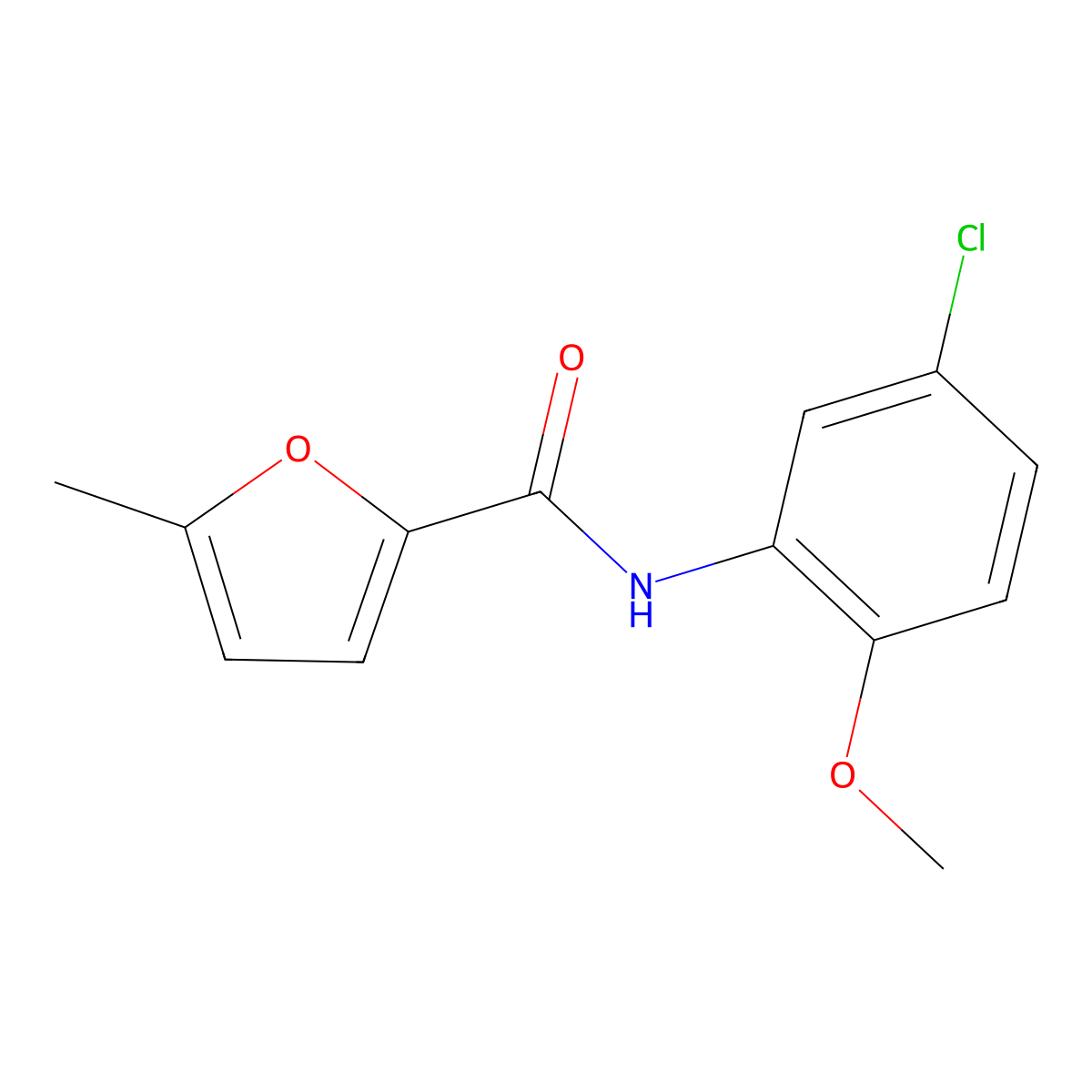 N-(5-chloro-2-methoxyphenyl)-5-methylfuran-2-carboxamide molecular structure, CAS 544433-79-6