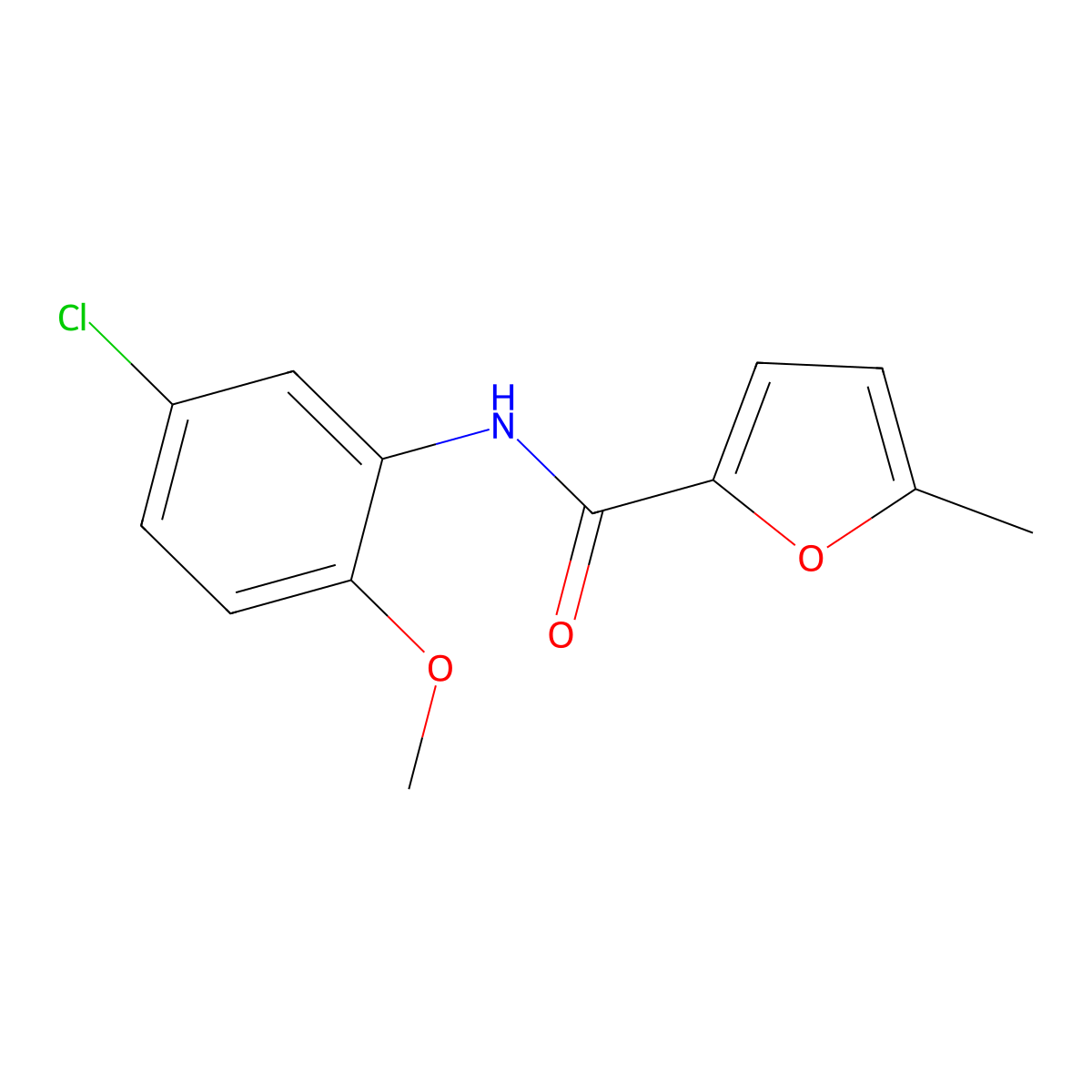 N-(5-chloro-2-methoxyphenyl)-5-methylfuran-2-carboxamide molecular structure, CAS 544433-79-6