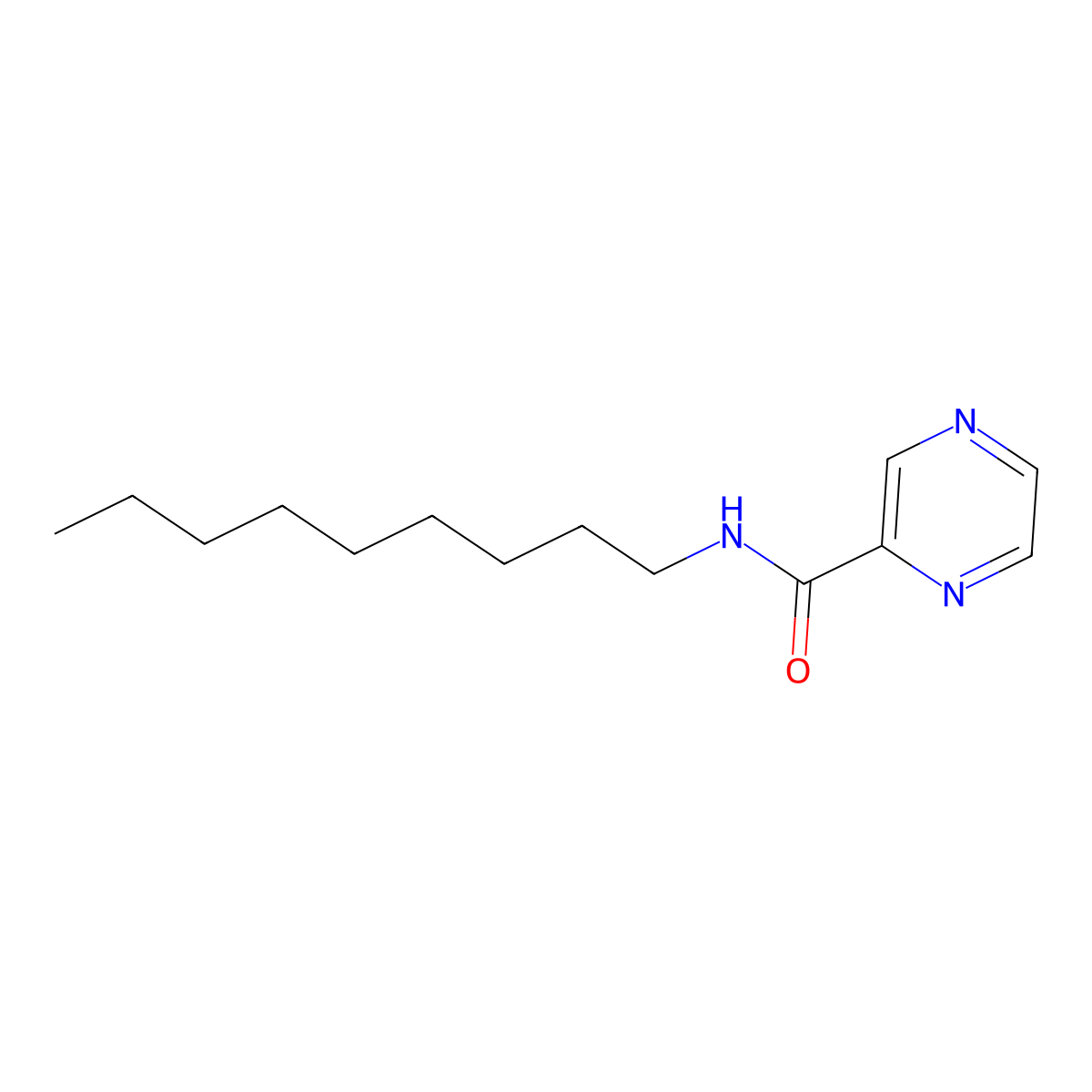 N-nonylpyrazine-2-carboxamide molecular structure, CAS 544434-12-0