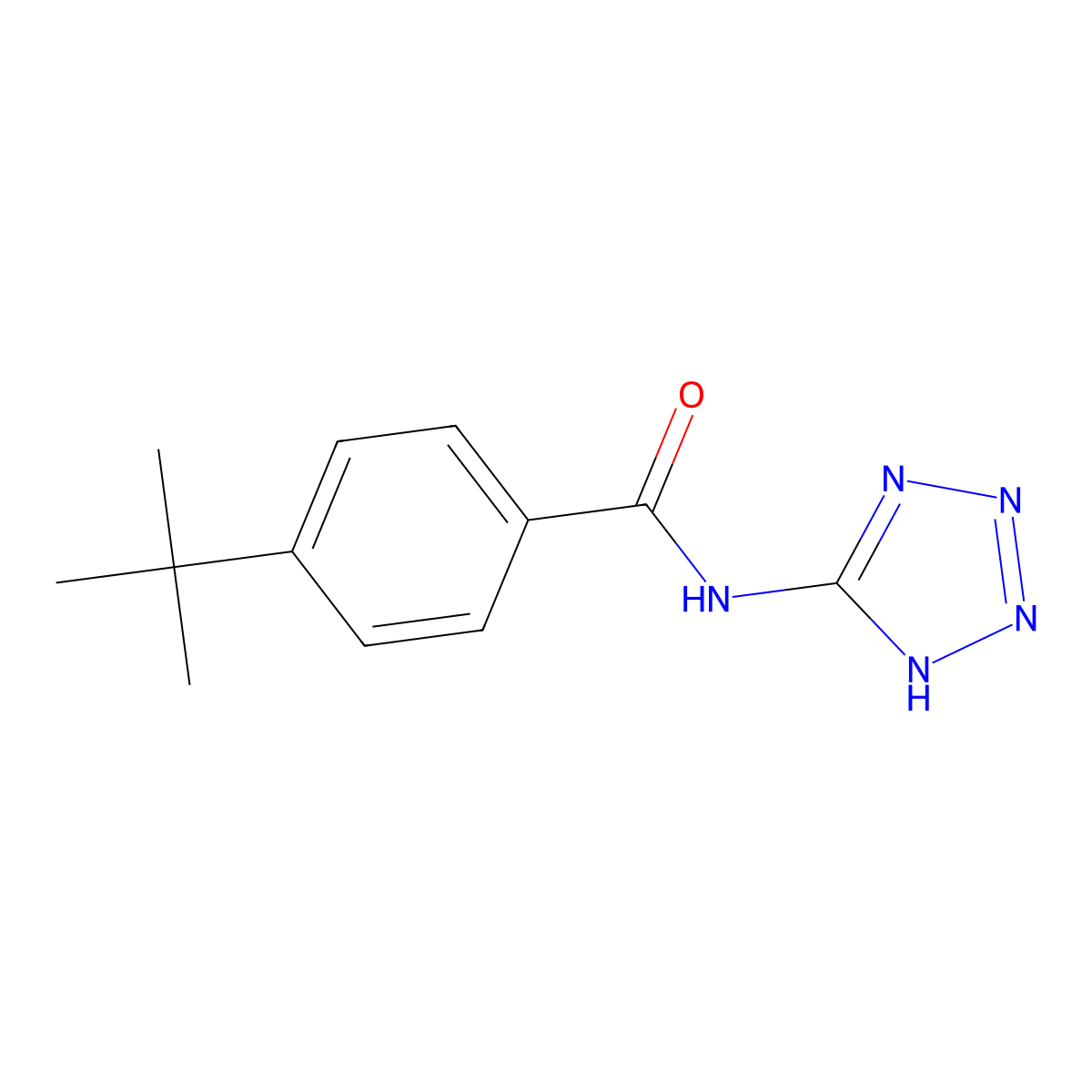 4-tert-butyl-N-(2H-tetrazol-5-yl)benzamide molecular structure, CAS 544435-07-6