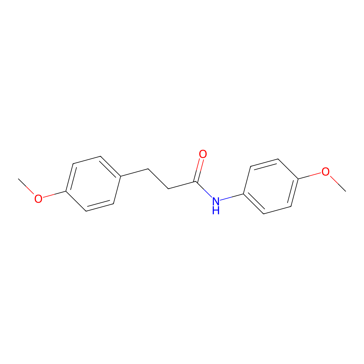 N,3-bis(4-methoxyphenyl)propanamide molecular structure, CAS 544435-28-1