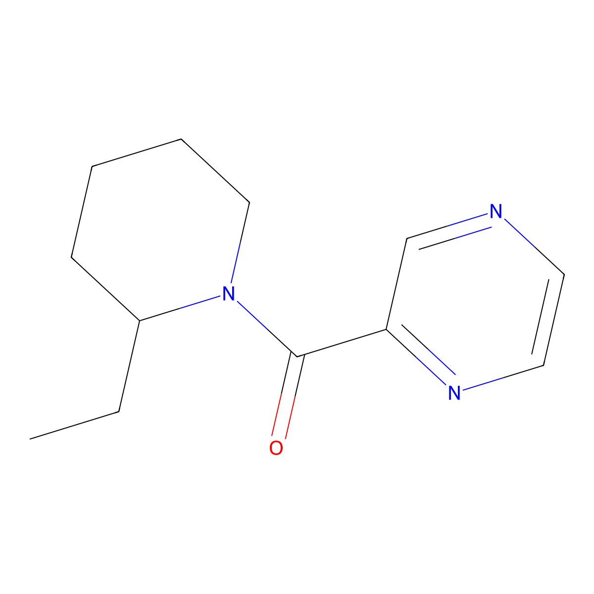 (2-Ethylpiperidin-1-yl)(pyrazin-2-yl)methanone molecular structure, CAS 544435-32-7