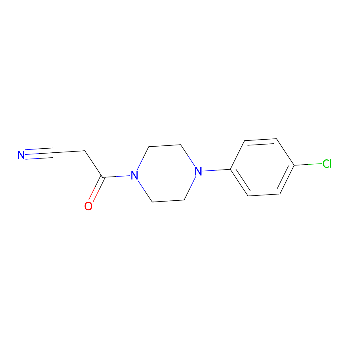 3-[4-(4-Chlorophenyl)piperazin-1-yl]-3-oxopropanenitrile molecular structure, CAS 544435-68-9