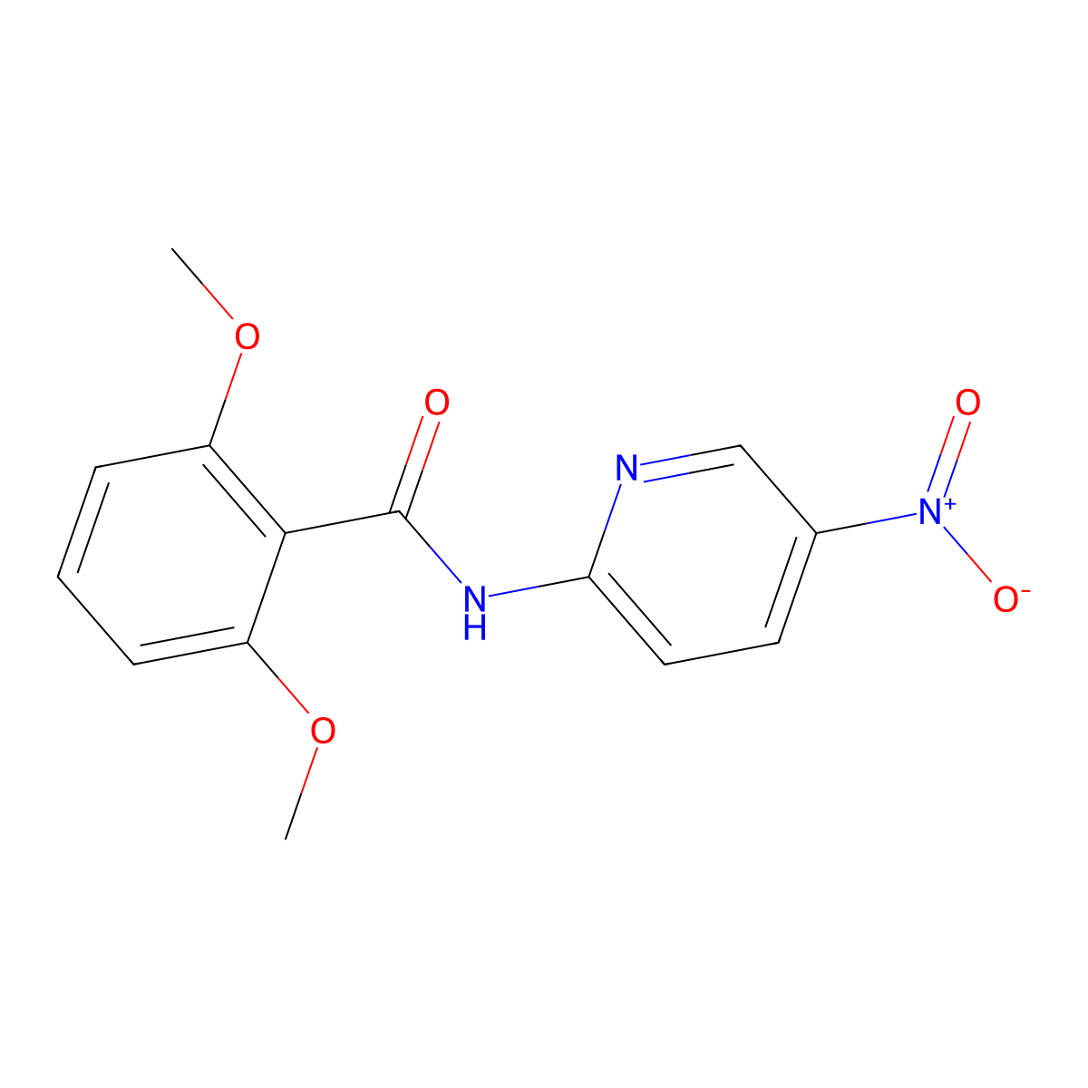 2,6-dimethoxy-N-(5-nitropyridin-2-yl)benzamide molecular structure, CAS 544438-19-9