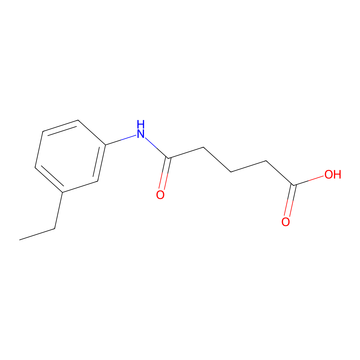 5-(3-Ethylanilino)-5-oxopentanoic acid molecular structure, CAS 544439-01-2