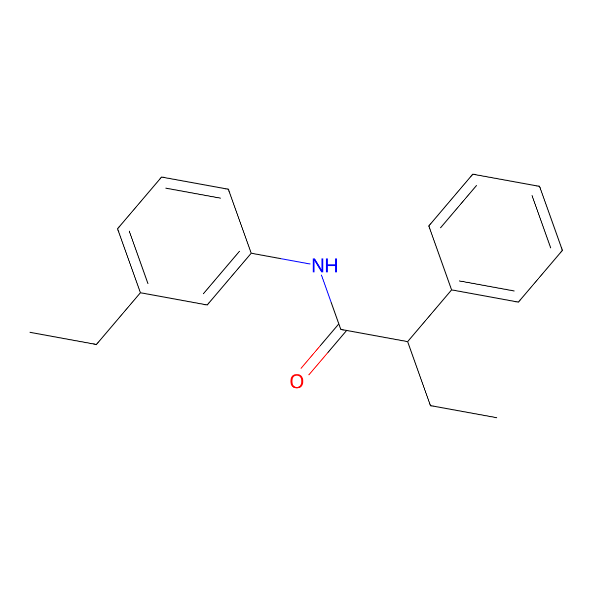 N-(3-ethylphenyl)-2-phenylbutanamide molecular structure, CAS 544440-62-2