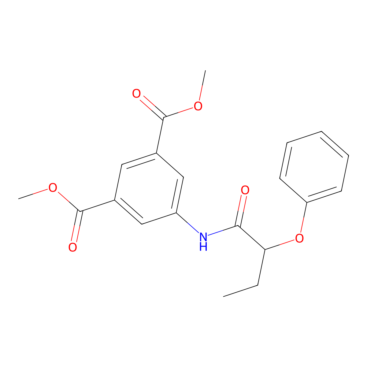 Dimethyl5-[(2-phenoxybutanoyl)amino]isophthalate molecular structure, CAS 544441-24-9