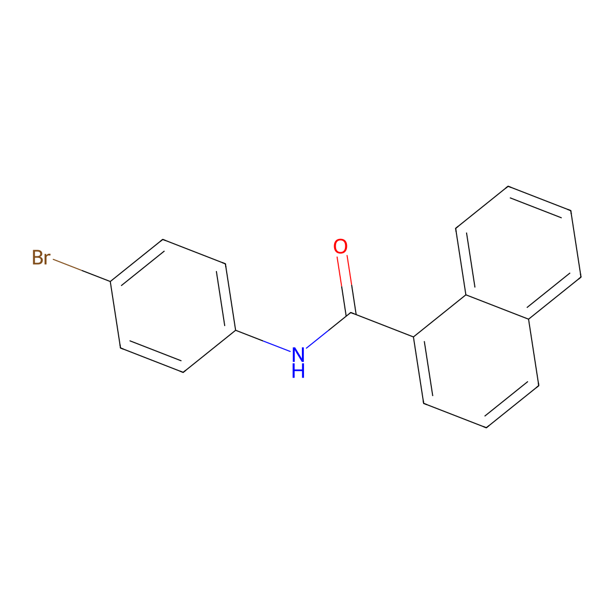 N-(4-bromophenyl)naphthalene-1-carboxamide molecular structure, CAS 544441-92-1