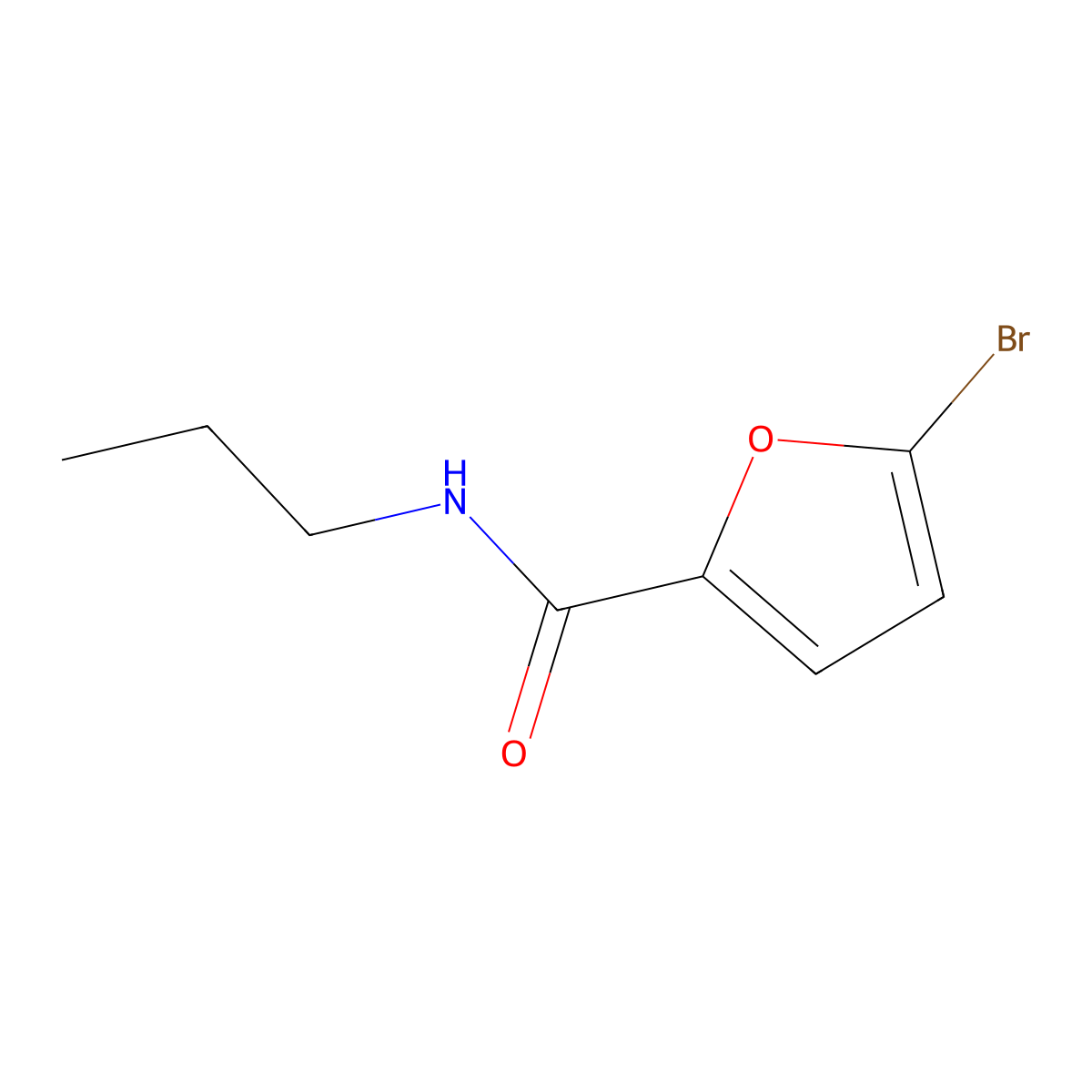 5-bromo-N-propyl-2-furamide molecular structure, CAS 544442-03-7