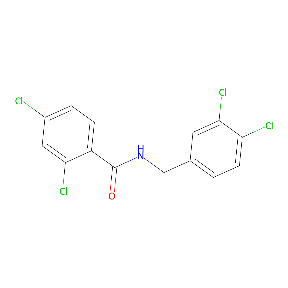 2,4-dichloro-N-(3,4-dichlorobenzyl)benzamide molecular structure, CAS 544442-55-9