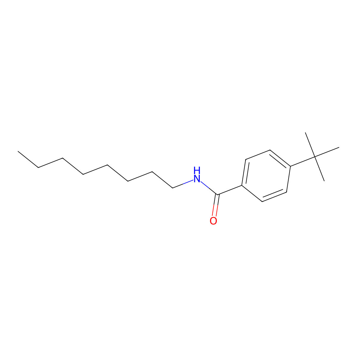 4-tert-butyl-N-octylbenzamide molecular structure, CAS 544449-36-7