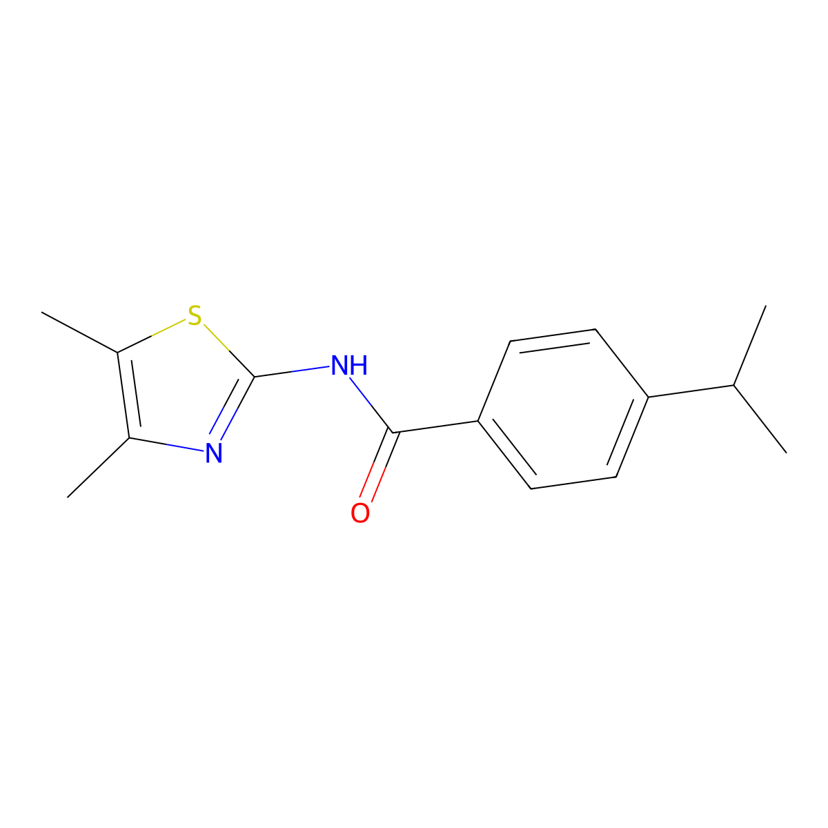 N-(4,5-dimethyl-1,3-thiazol-2-yl)-4-propan-2-ylbenzamide molecular structure, CAS 544449-73-2