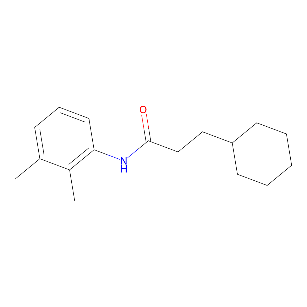 3-cyclohexyl-N-(2,3-dimethylphenyl)propanamide molecular structure, CAS 544449-82-3