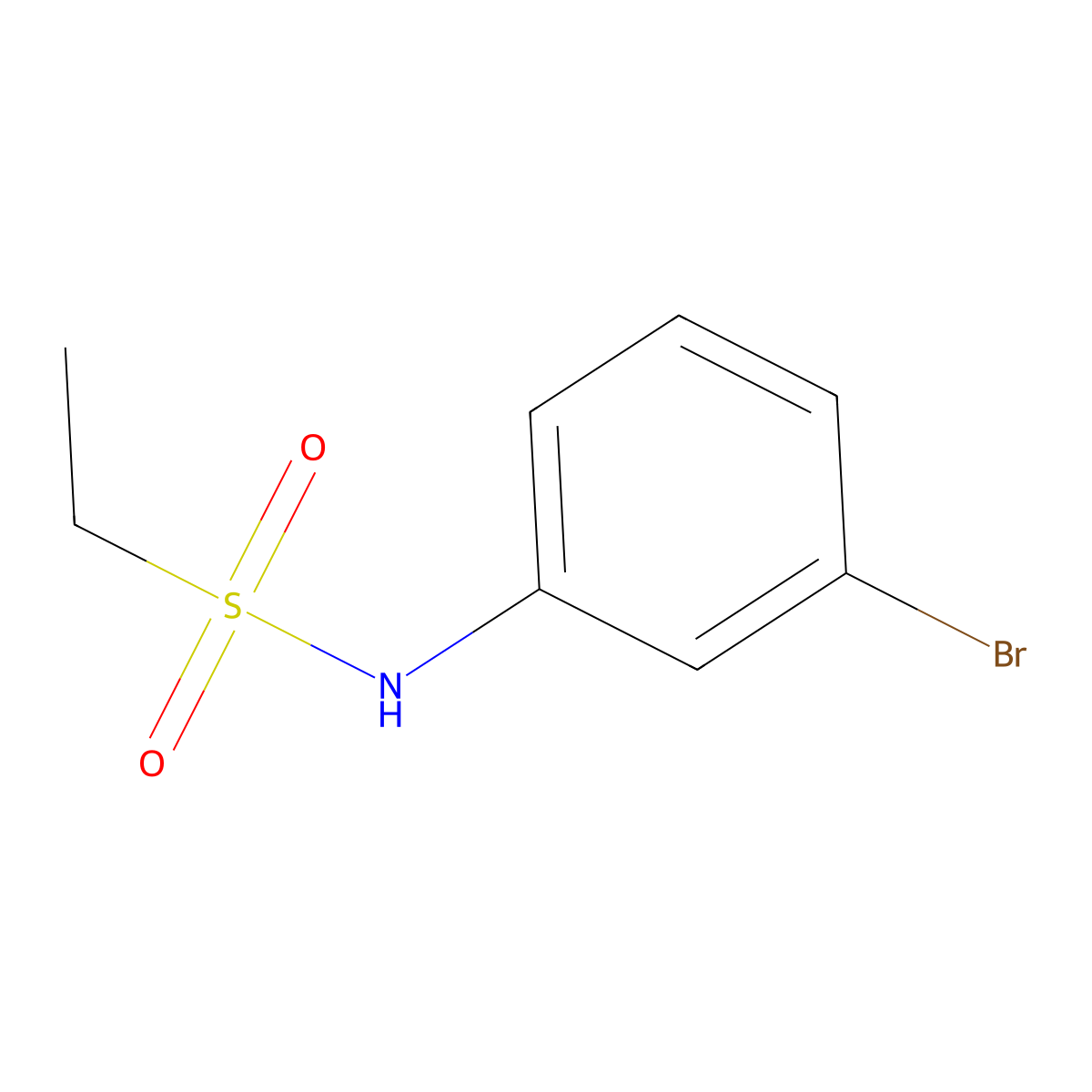 N-(3-bromophenyl)ethanesulfonamide molecular structure, CAS 544449-90-3