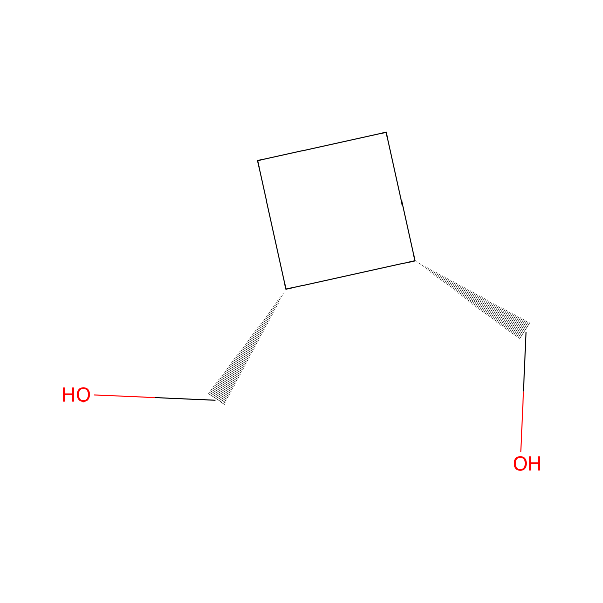 rac-[(1R,2S)-2-(hydroxymethyl)cyclobutyl]methanol molecular structure, CAS 54445-64-6