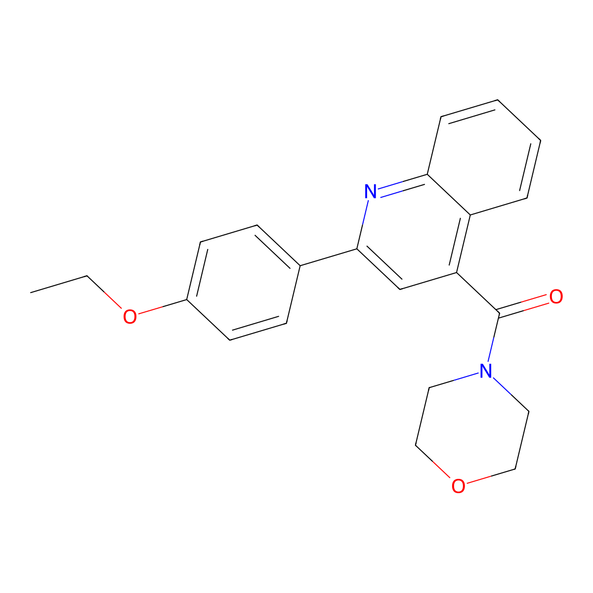 [2-(4-Ethoxyphenyl)quinolin-4-yl]-morpholin-4-ylmethanone molecular structure, CAS 544450-20-6